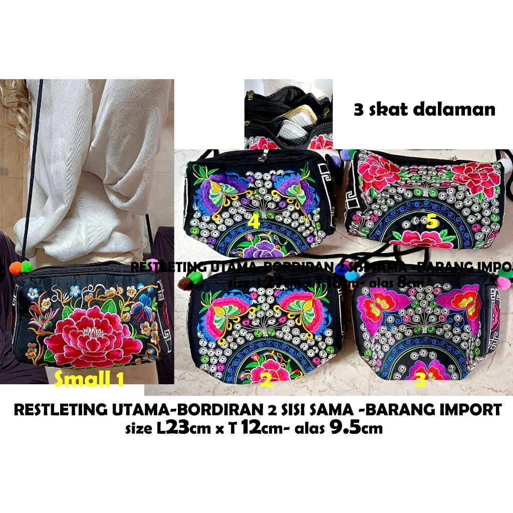 TERBARU TAS BORDIRAN IMPORT/TAS THAILAND/TAS SLEMPANG BORDIR