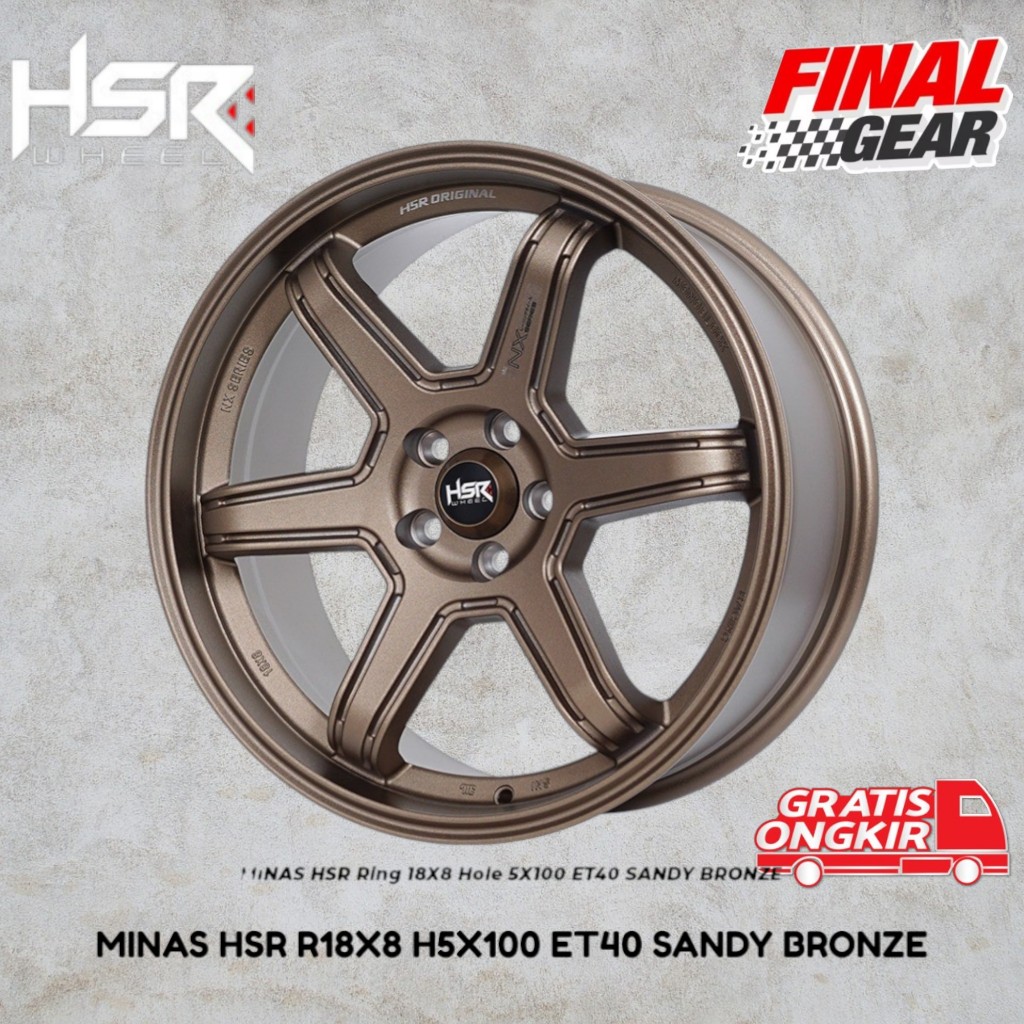 velg racing te37 ring 18 lebar 8 et 40 pcd 5x100/velg hsr promo r18/velg racing original hsr wheel
