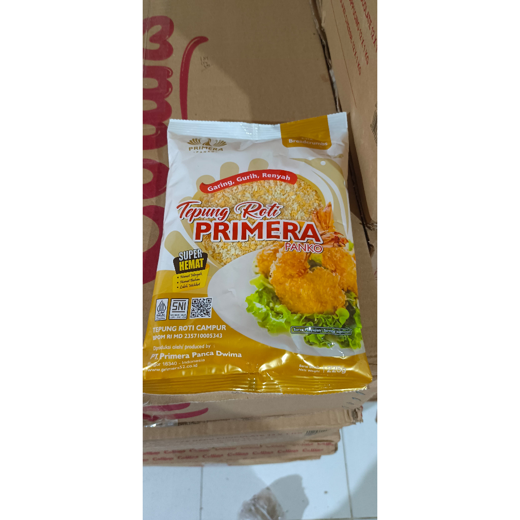 

Tepung Roti warna Mix/Campur 225gr Primera Panko