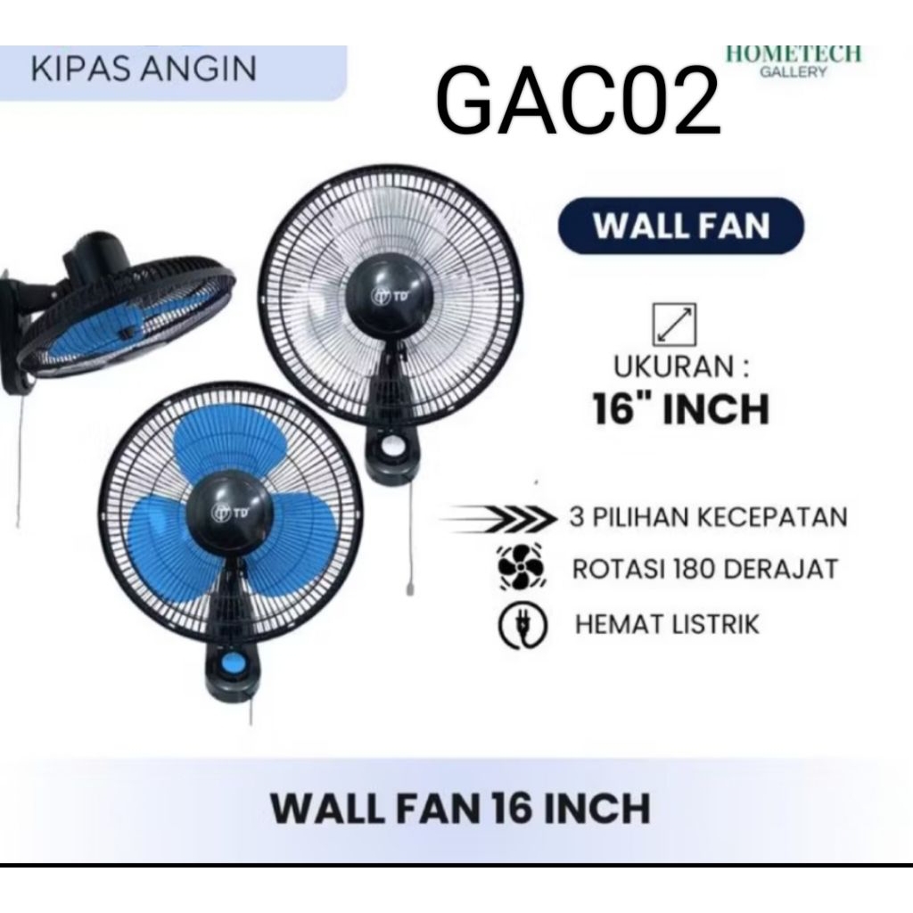 Kipas Angin dingding 16 inch nplus/td walfan kipas termurah