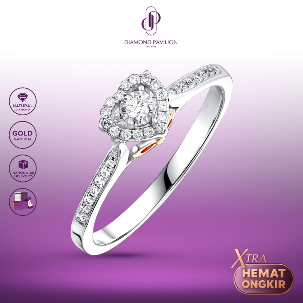 Diamond Pavilion Cincin Emas Batu Berlian Alyra Ring