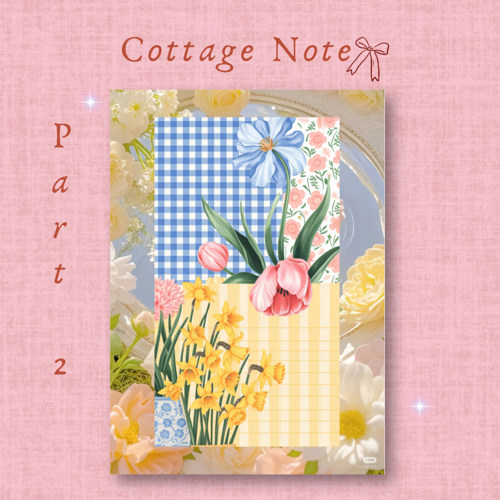 

[BUY 3 GET 1 FREE] Cottage Note — Writable Sticker Sheet (A7) PART 2