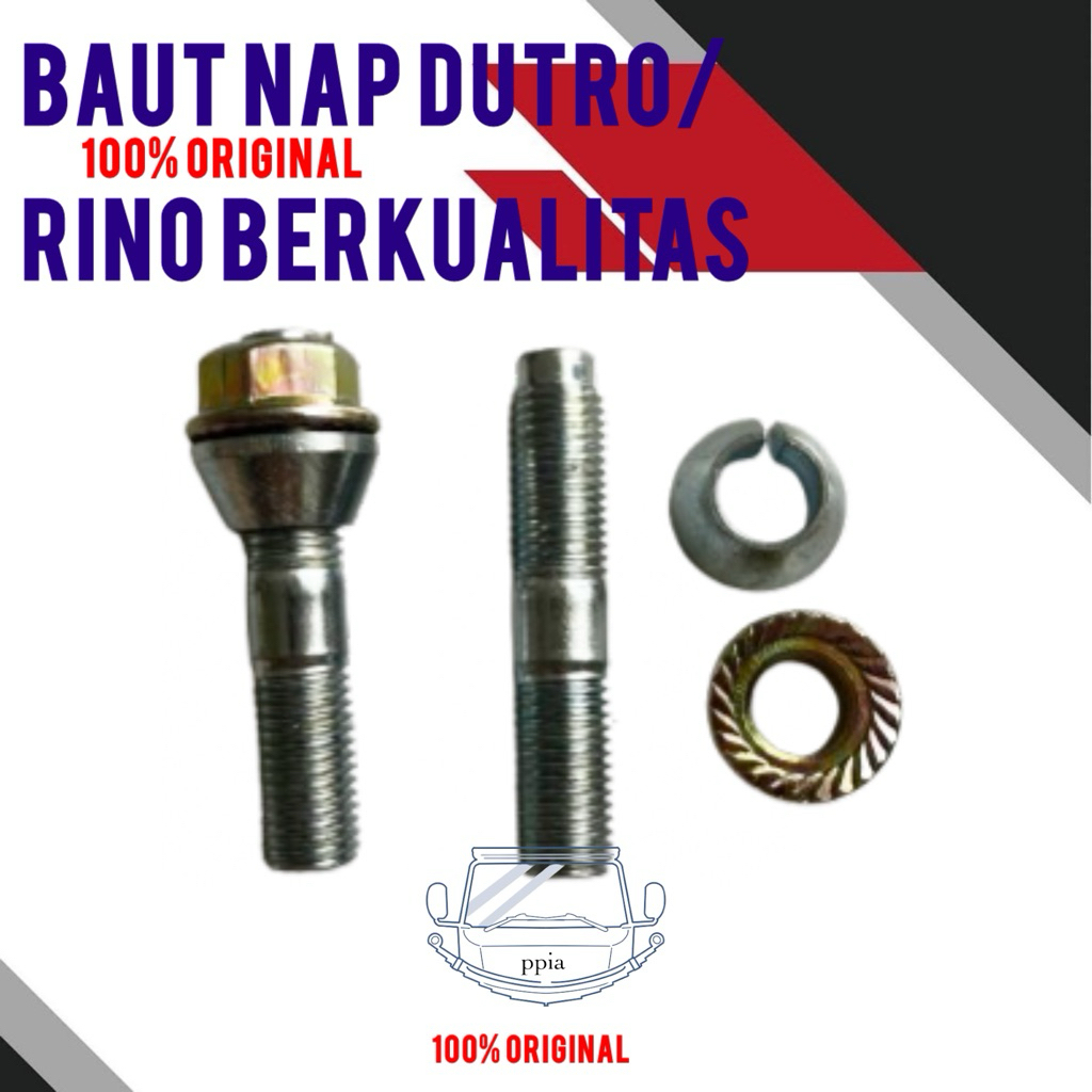 baut nap rino original (harga per biji) / baut nap dutro original / baut as roda roda belakang dutro