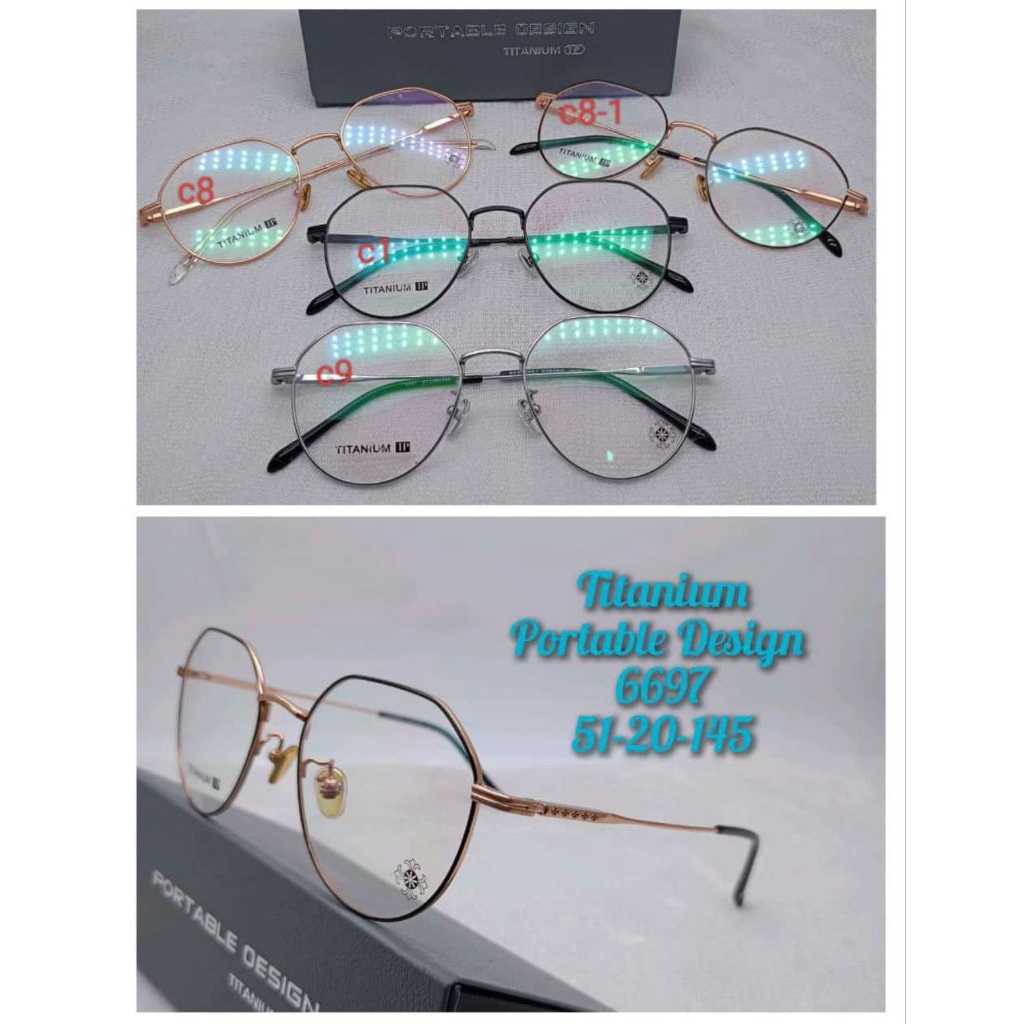 KACAMATA TITANIUM PORTABLE DESIGN TIPE 6697