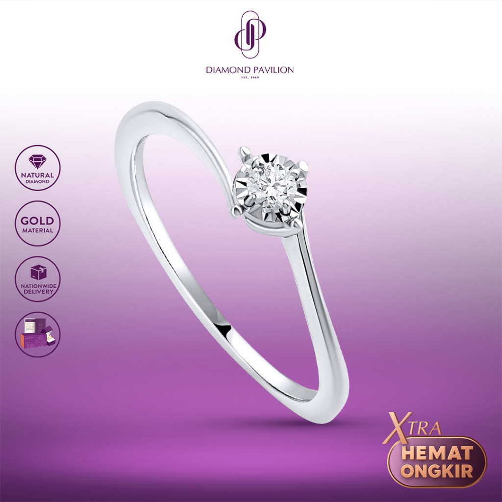 Diamond Pavilion Cincin Emas Batu Berlian Alida Ring