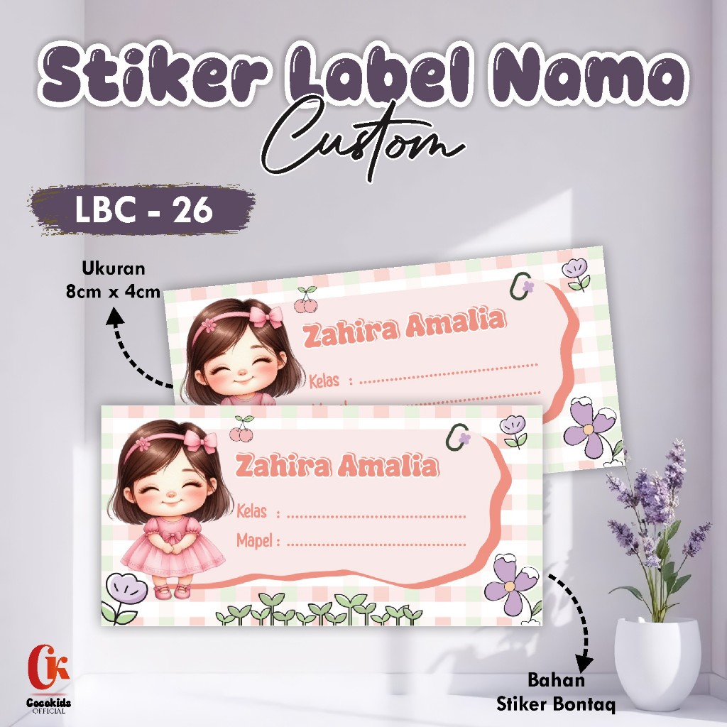 

Stiker Label Buku Sekolah Anak - Stiker Nama Anak Custom - Unik & Lucu