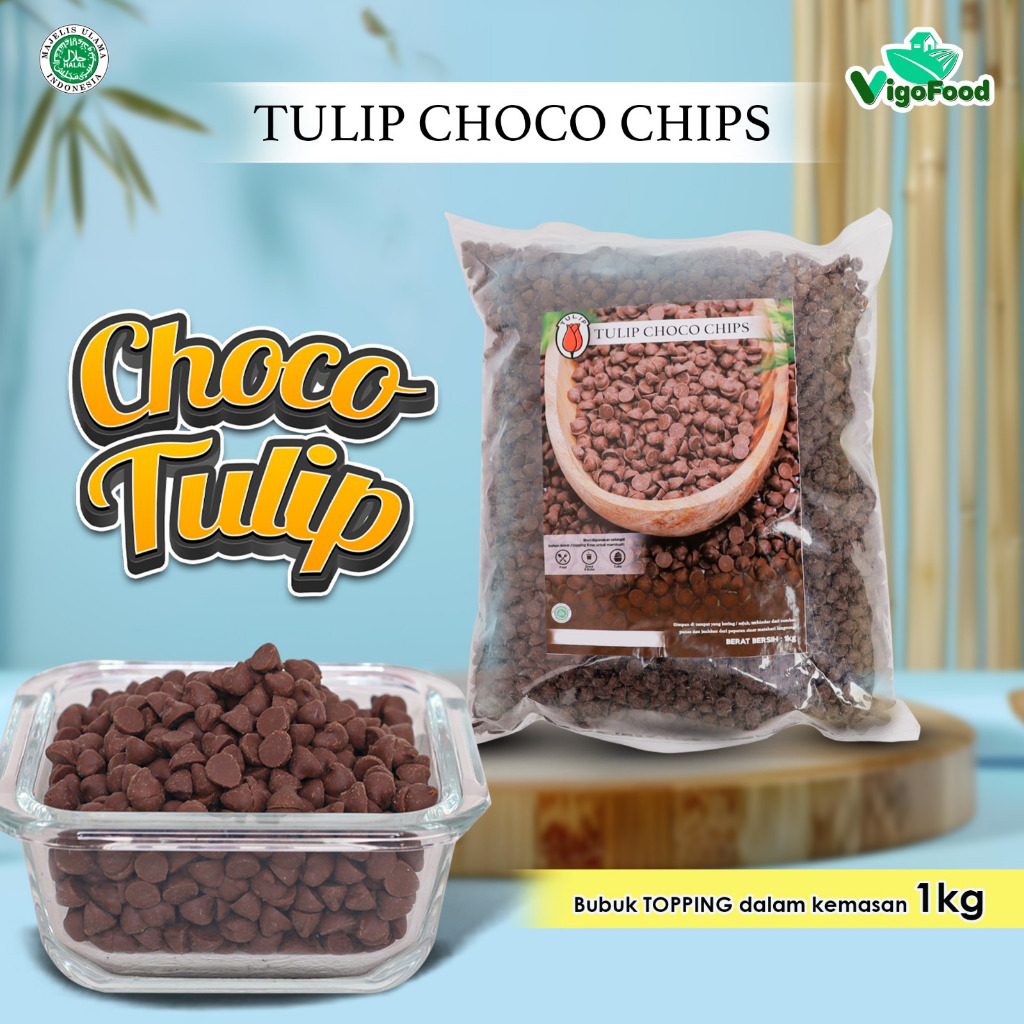 

CHOCO TULIP 1 KG / CHOCO CHIPS / CHOCOLATE CHIPS / COKELAT TOPPING