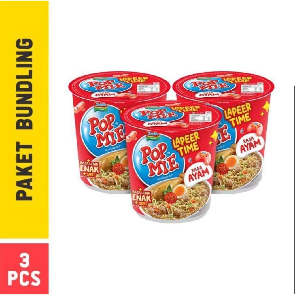 

3 PCS - Pop Mie Ayam Lapeer Time