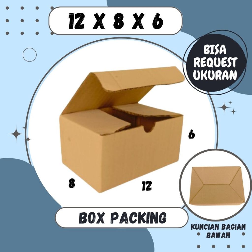 

Kardus Paku 12x8x6 A0 box dus packing kotak kemasan paku baut minyak wangi lipstik kardus balap