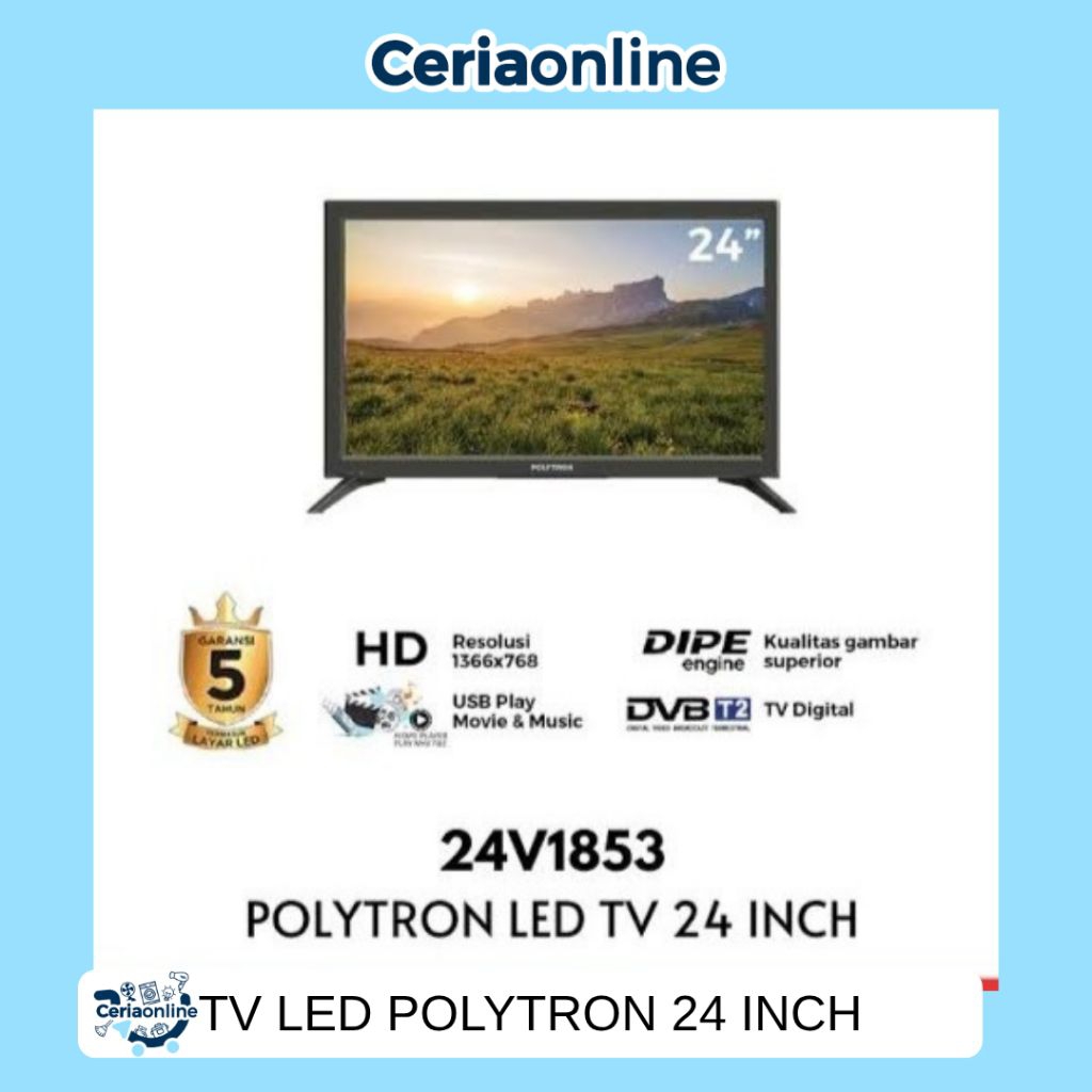 TV Led POLYTRON 24 Inch V1853 Digital