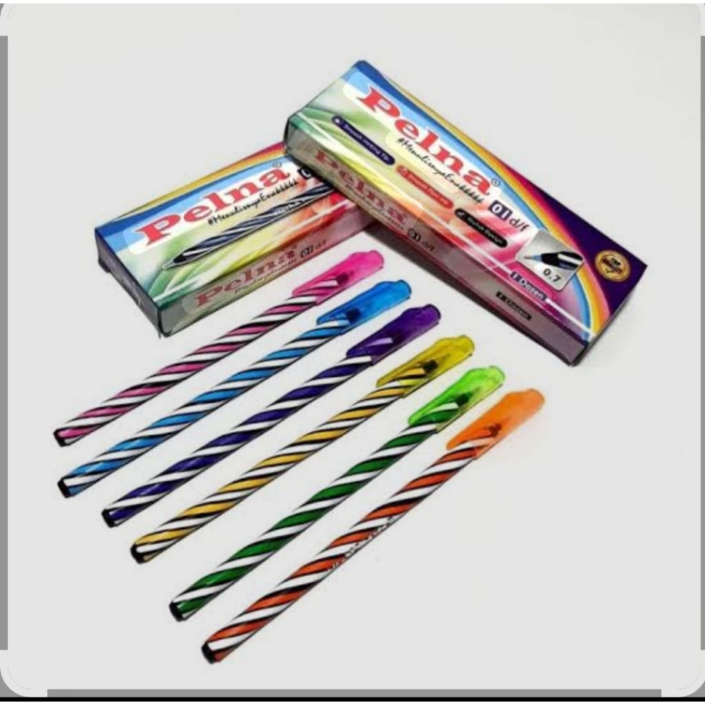 

pelana/pulpen murah/pak 12 lusin/warna warni murah 0.7