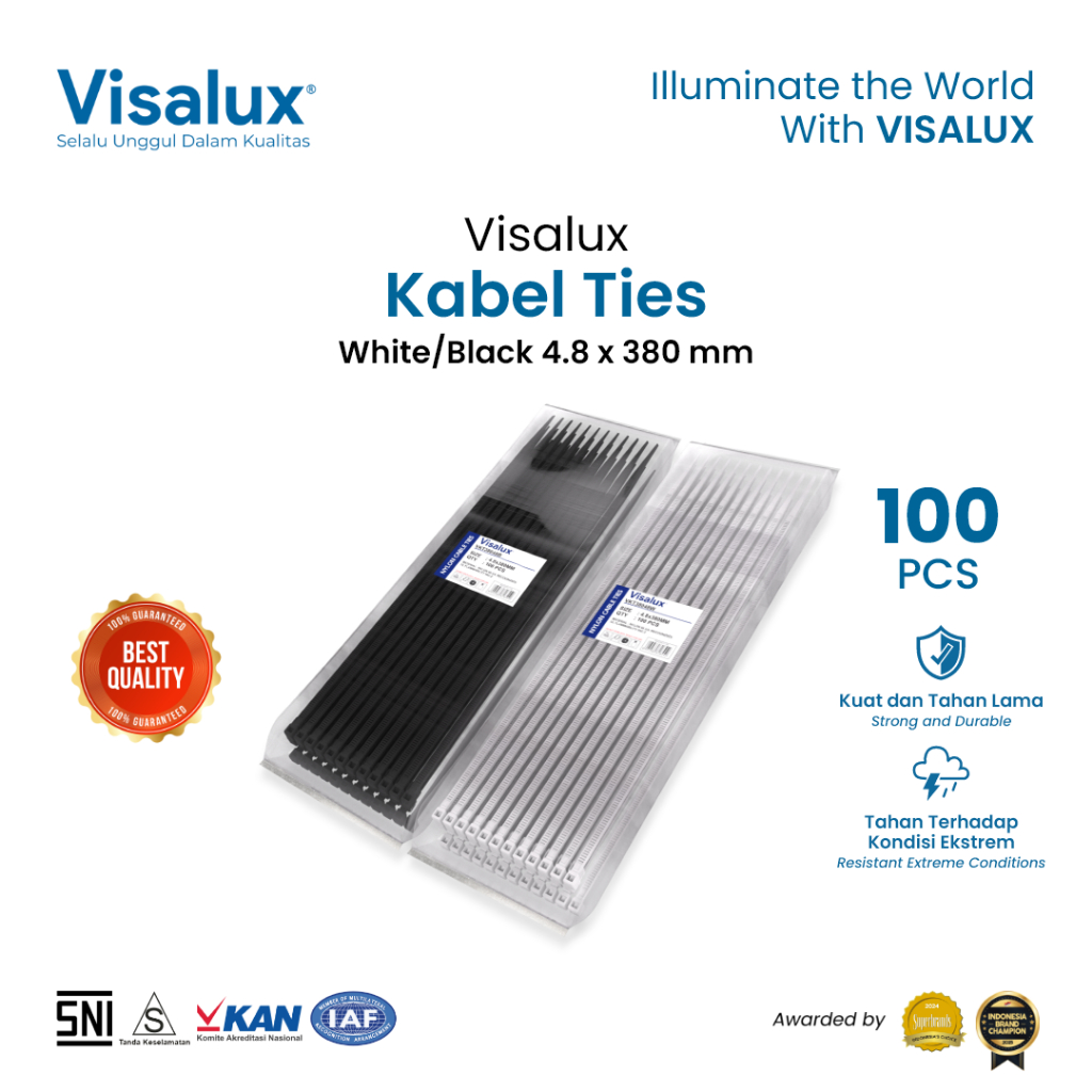 

Visalux Nylon Kabel Ties 4.8 x 380 mm (VKT38048) / Cable Ties