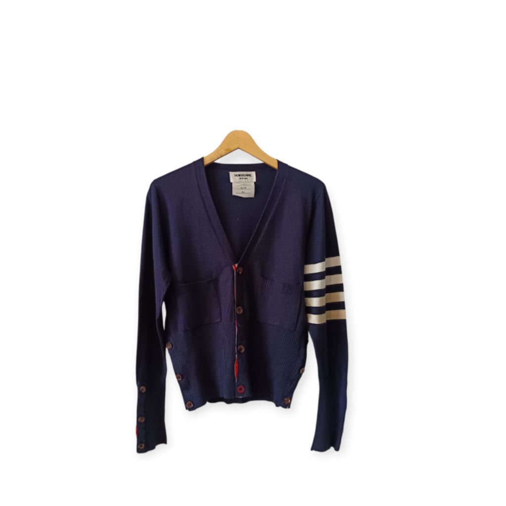 Thom Browne Navy Cardigan