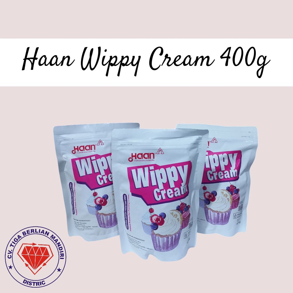 

HAAN WHIPPY CREAM KEMASAN POUCH 400GRMX12/DUS