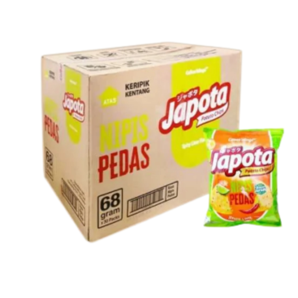 

Japota Nipis Pedas 68gram 1 Dus 30 pcs