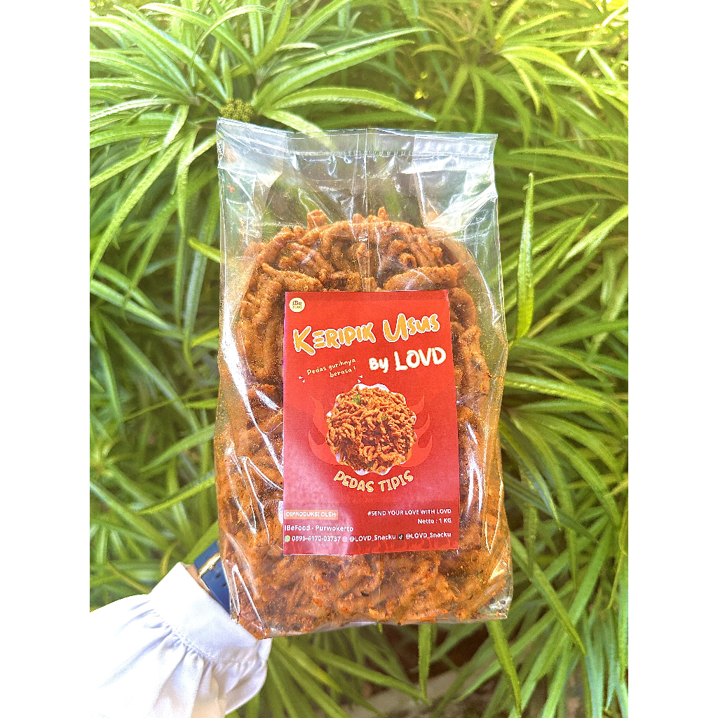 

Keripik Usus Renyah & Gurih by LOVD Rasa Pedas Tipis berat bersih 1kg