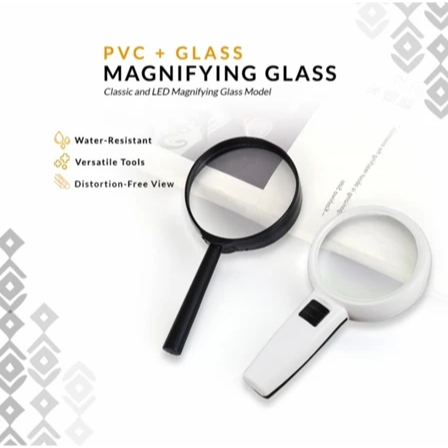 

Kaca Pembesar Lup Magnifying Glass Alat Pembesar Tulisan Peta Benda Kecil Anti Minus