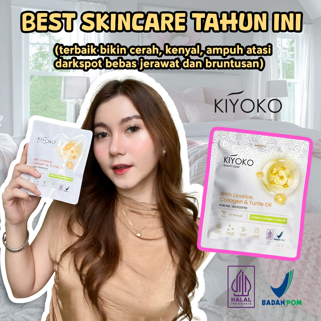 [5 PCS–PALING HEMAT] PHYLLIA BEAUTY KIYOKO SOAP Dapat Mengatasi Kulit Kusam, Jerawat Noda Hitam BPOM