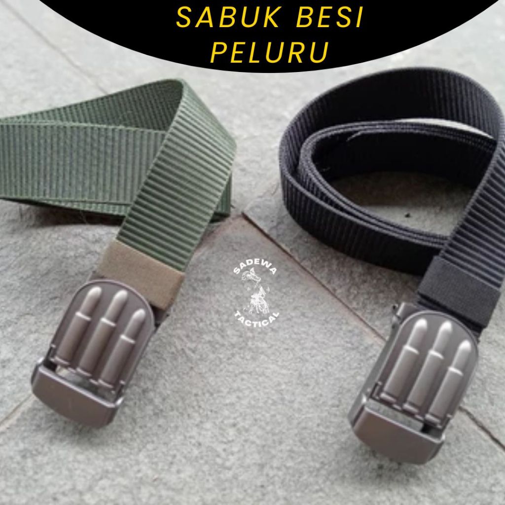 Sabuk Tactical Besi Peluru / Sabuk Tactical Peluru Metal / Sabuk Tactical