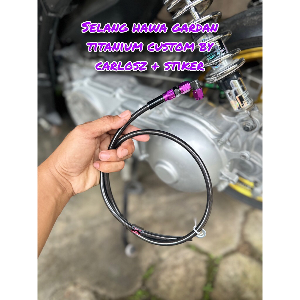 selang hawa gardan titanium pnp di aerox new,nmax new