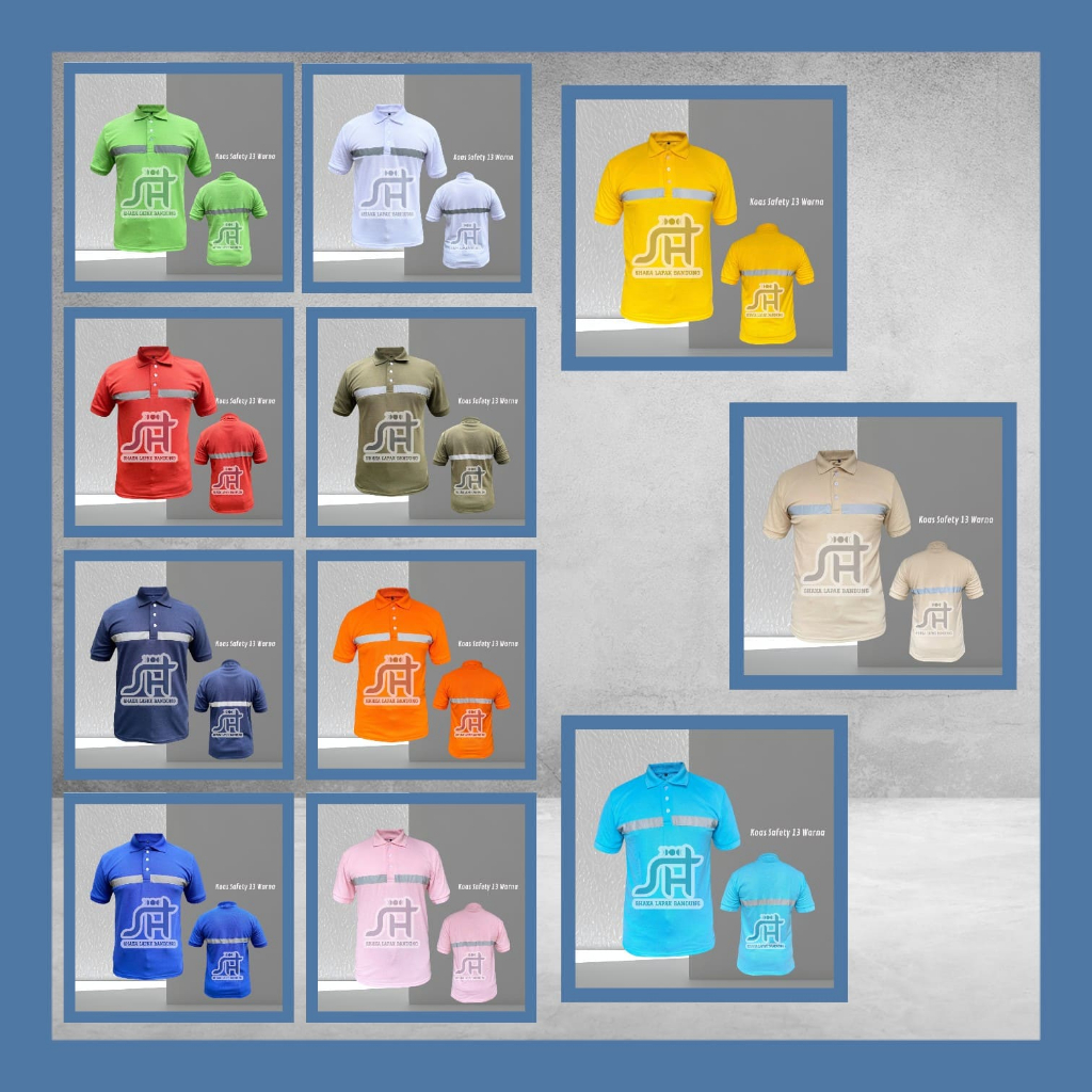 SH - Ready Kaos Safety Skotlet Pendek Pria - Kaos Safety Wanita - Kaos Polo Lengan Pendek
