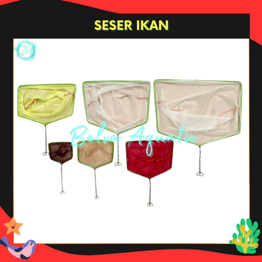 Seser Ikan Kawat Seser Ikan 10 15 20 25 30 40 cm Seser Ikan Cupang Seser Ikan Hias Serokan Ikan