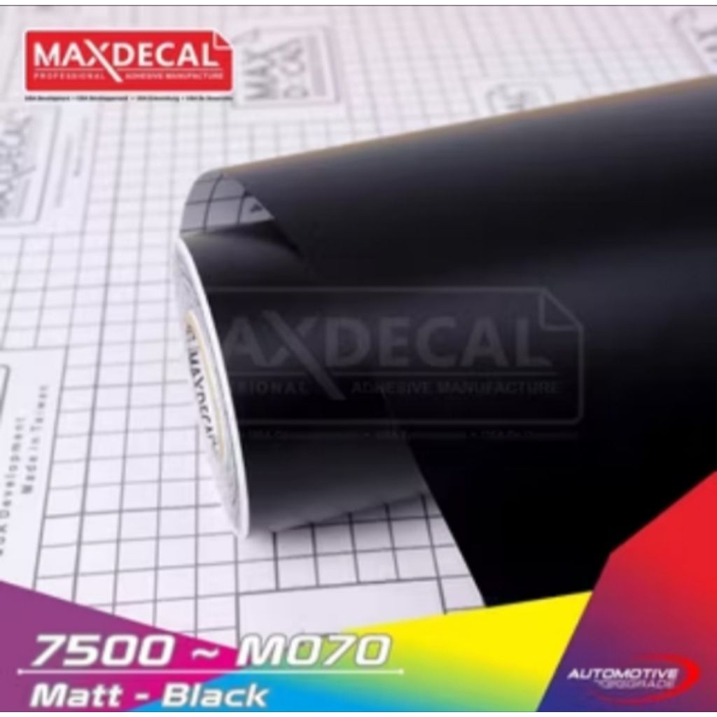 SCOTLET HITAM DOFF MERK MAXDECAL/WRAPPING MOTOR/WRAPPING MOBIL/ PRODUK BERKUALITAS/LEM KUAT/TAHAN LA