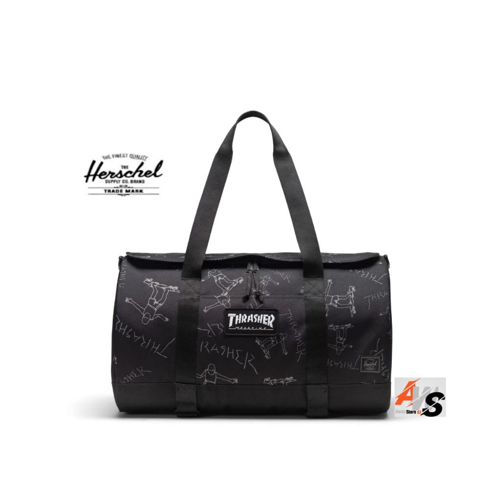 HERSCHEL-THRASHER GONZ HERITAGE SKATE DUFFLE-BLACK-(40L)-BAG-US
