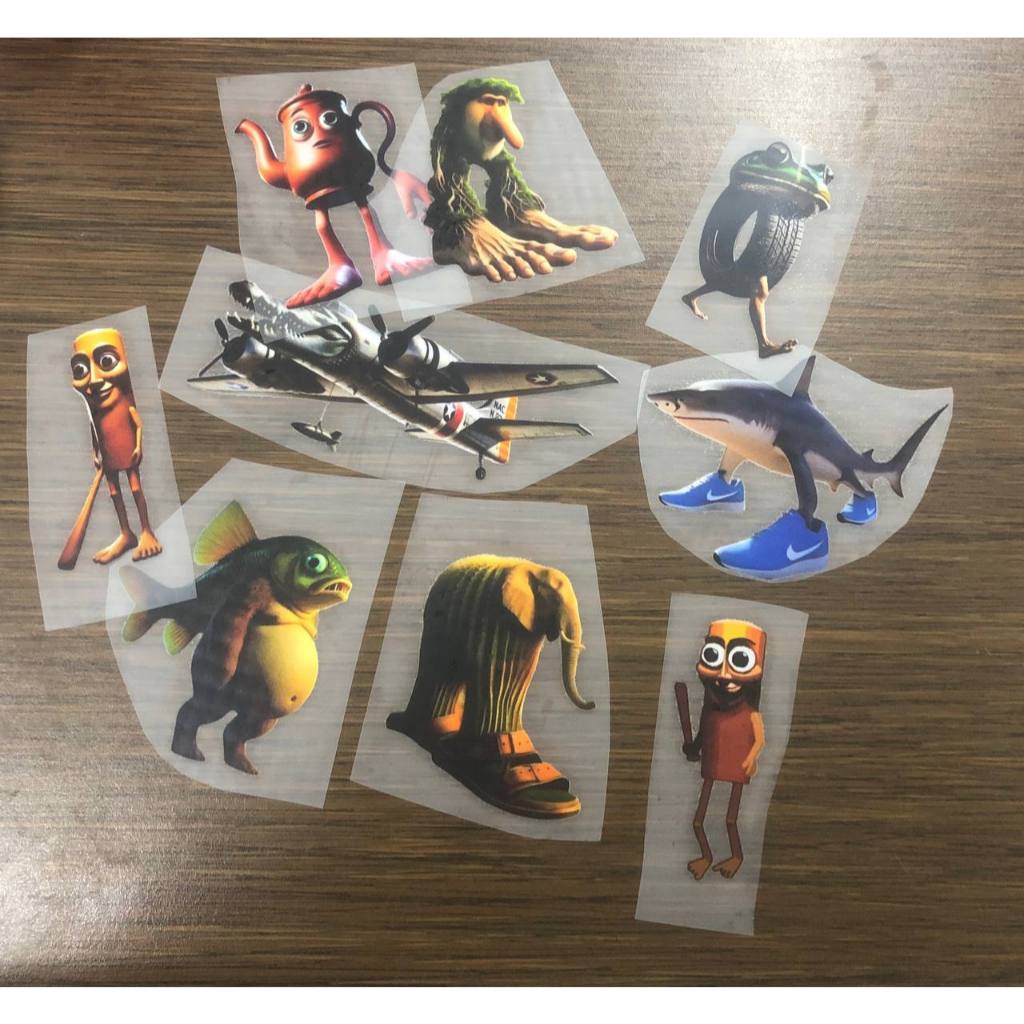 

SABLON SETRIKA SABLON DTF TUNG TUNG SAHUR DKK UKURAN 9 CM