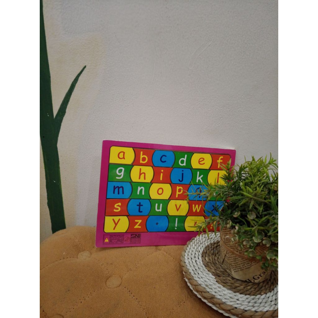 Puzzle kayu bongkar pasang HURUF ABC kecil