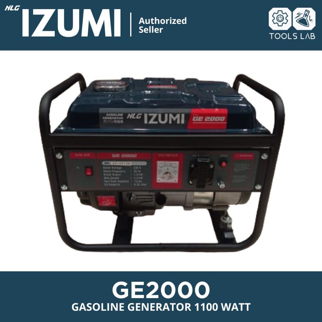 NLG IZUMI GE 2000 Generator Listrik / Genset 1000 Watt - IZUMI GE2000 Gasoline Generator 1100 Watt M
