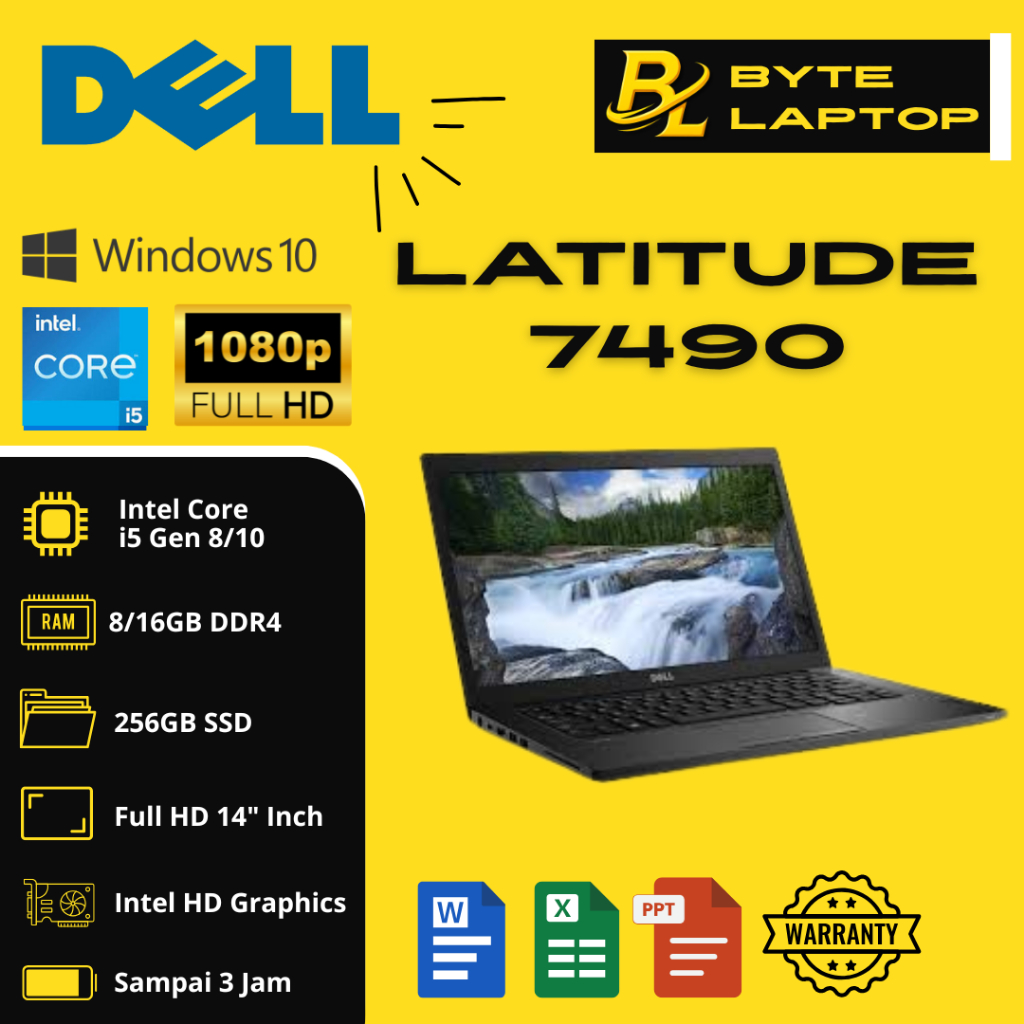 DELL 7490 Chore i5 Gen 7/8,Laptop Dell Secon RAM 16 Ssd 256-512/ Laptop Dell  latitude