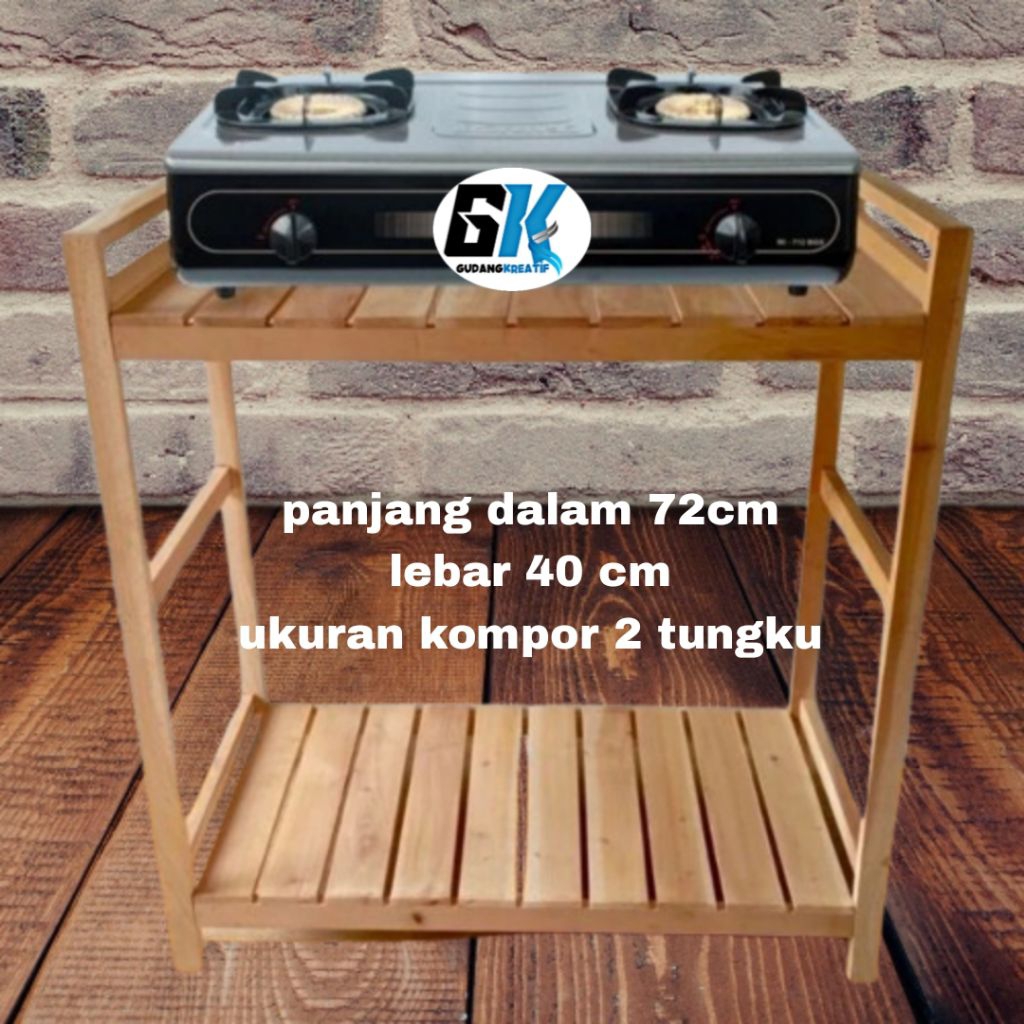 rak kompor gas 2 tingkat 2 tungku
