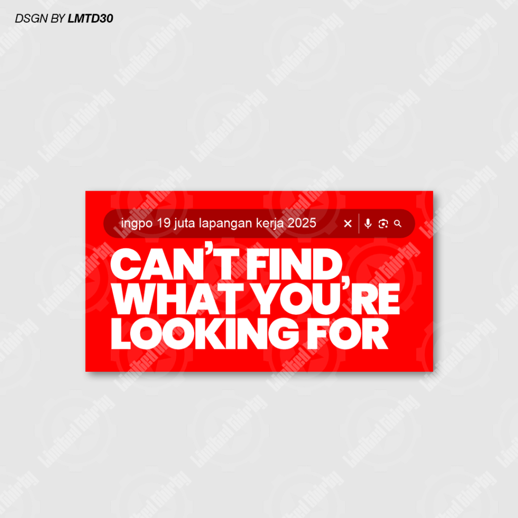 

Stiker Indonesia | Lapangan Kerja pt.2 | Design by Lmtd30 | Vinyl + Laminasi Glossy