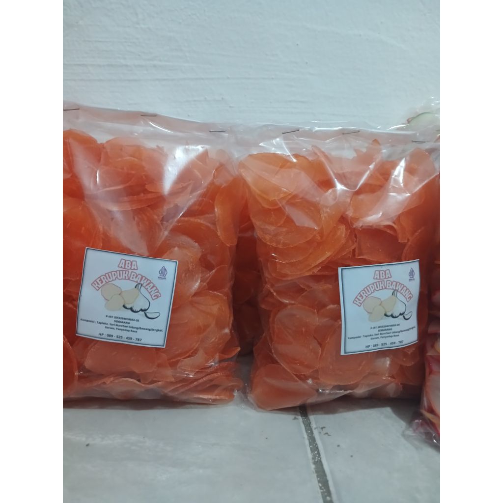 

KERUPUK BAWANG OREN BIASA 250/500G TERMURAH