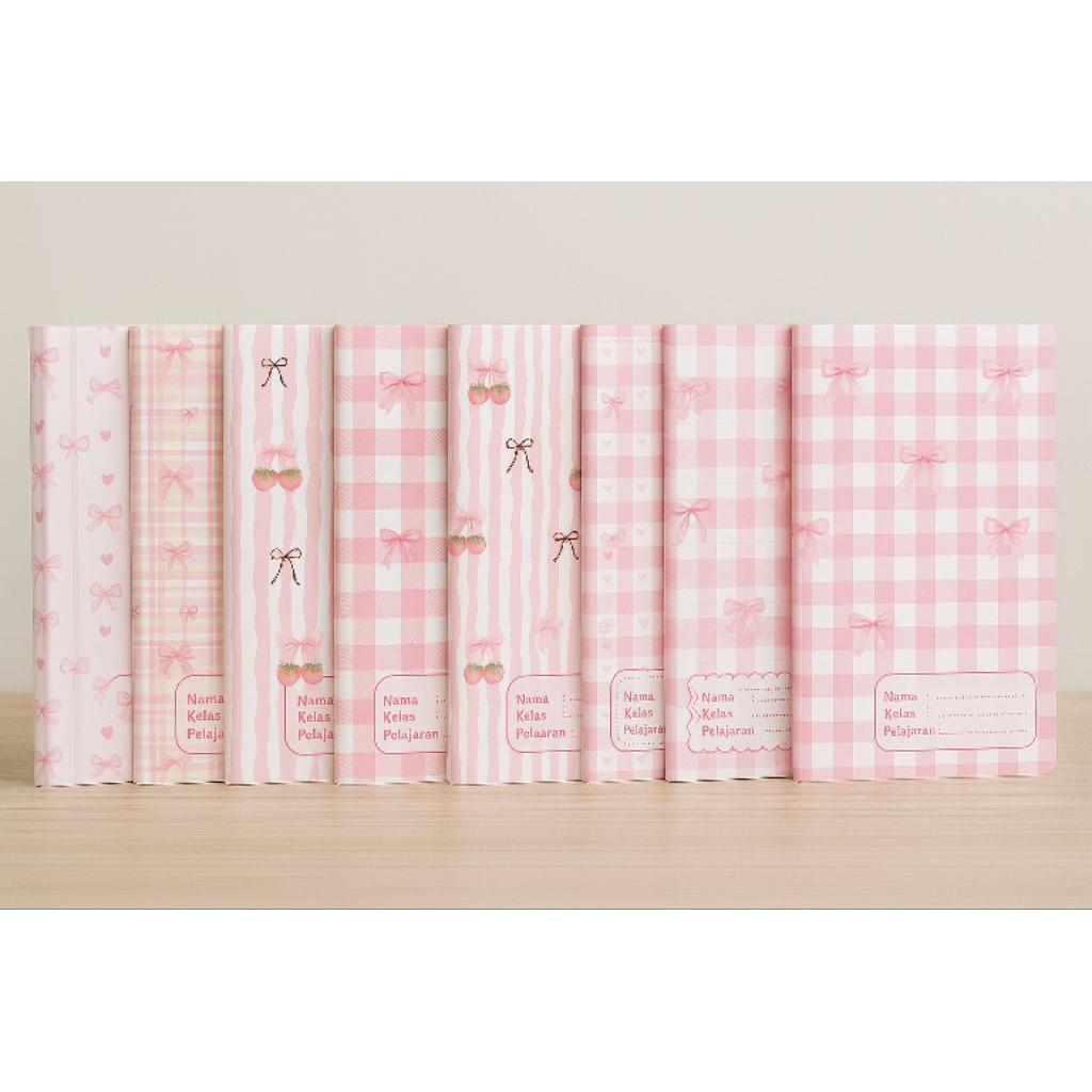 

Sampul Buku Coquette Pastel Ribbon Kotak Lucu Cute