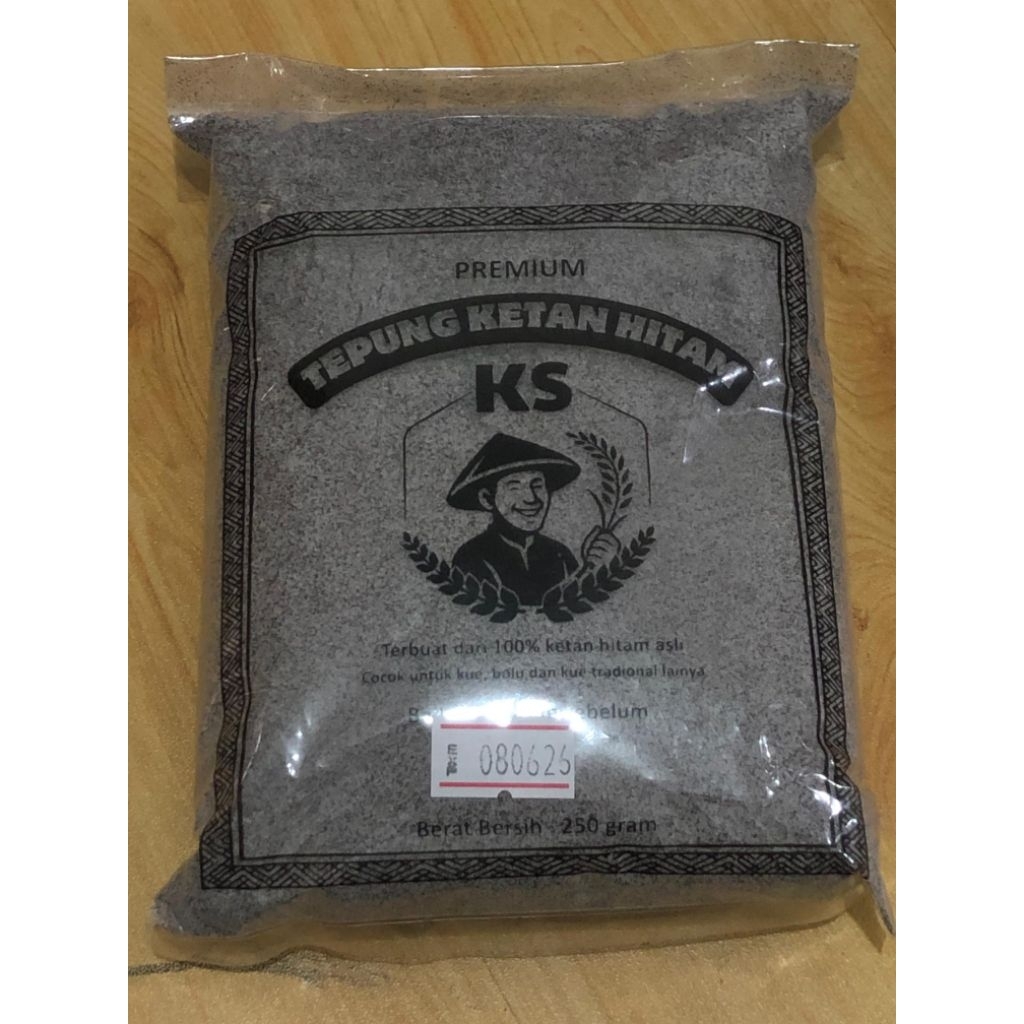 

Tepung Ketan Hitam Asli Tanpa Campuran Cap "KS" 250gr