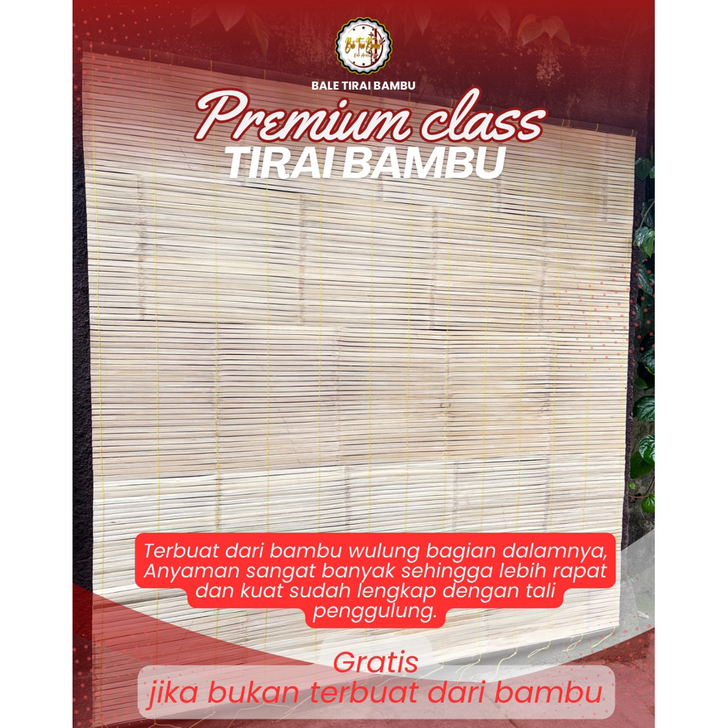 Tirai krey krei Bambu wulung/hitam Ati