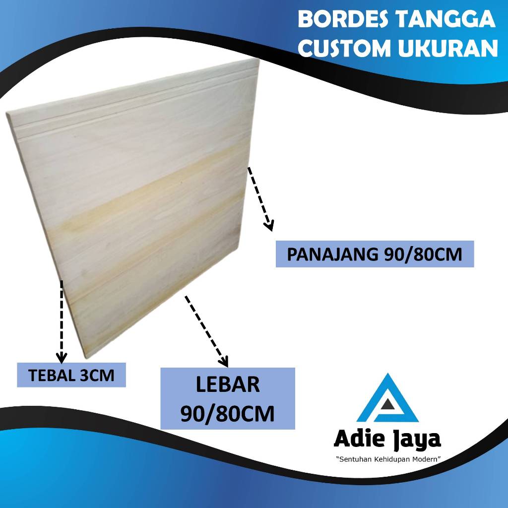Bordes Tangga Kayu Mahoni