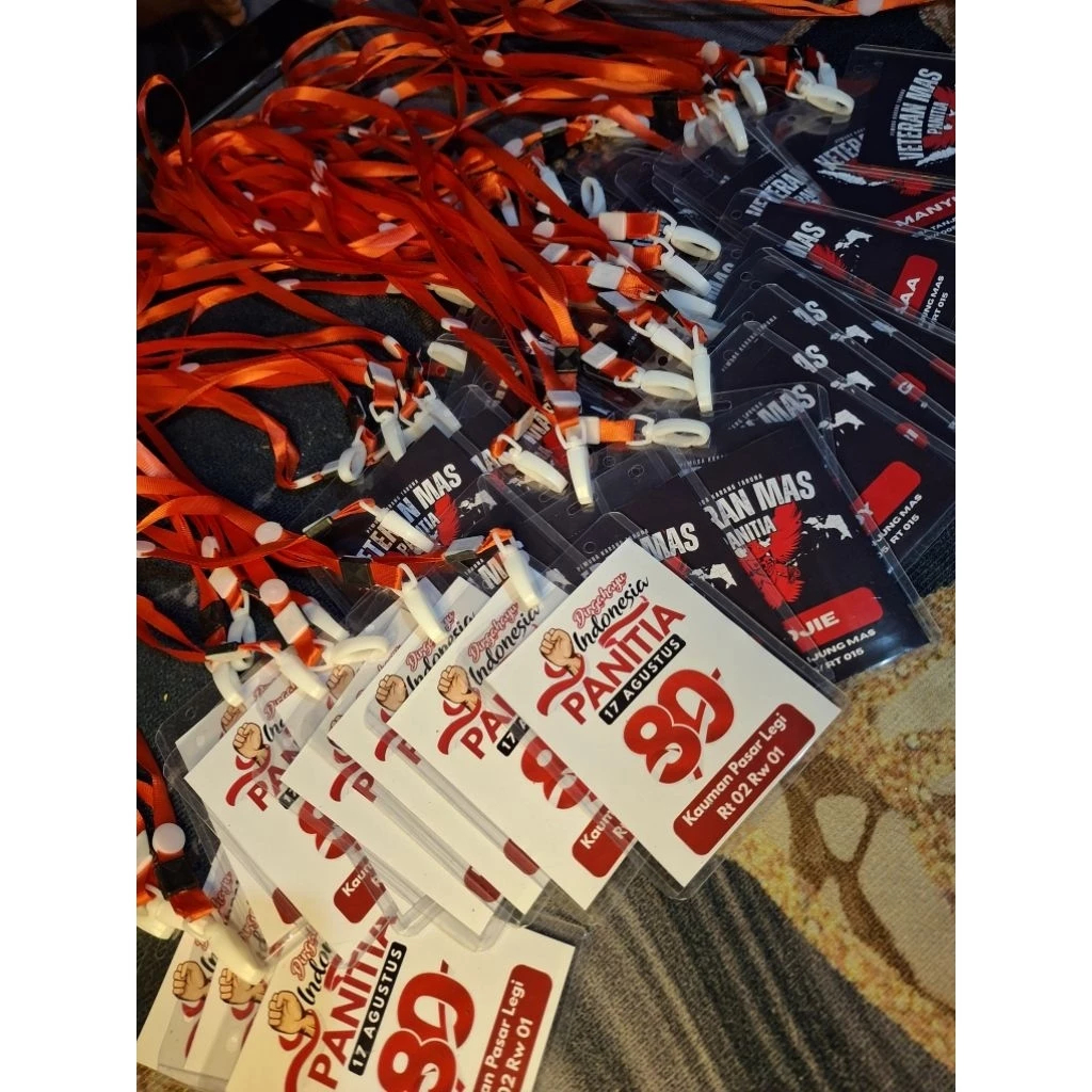 

1 Set Name Tag 17 Agustus Panitia // Id Card 17 Agustus // Kartu Panitia