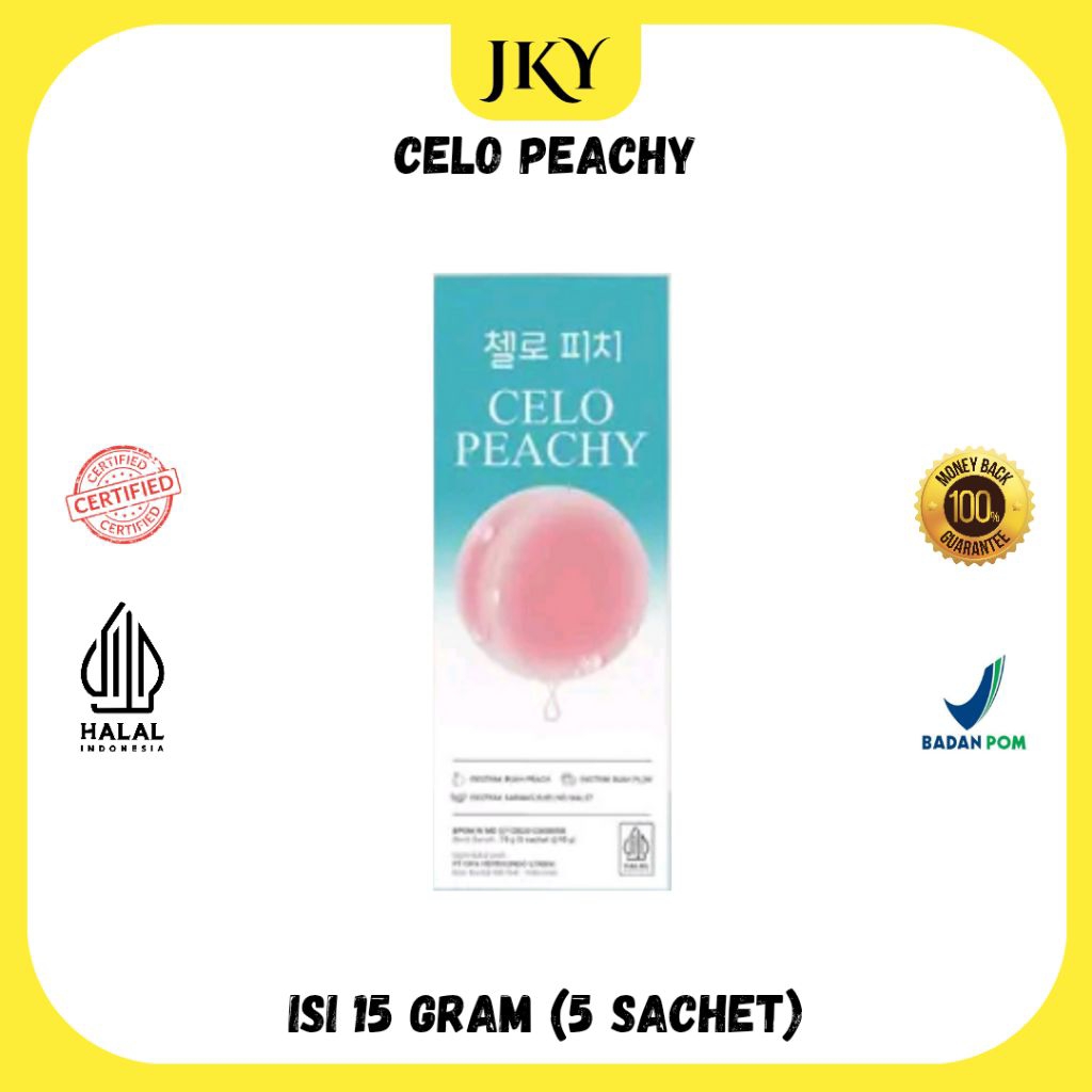 

(READY STOCK SIAP DIKIRIM) 1 BOX CELO PEACH FLAVOR - celo.beaute - celobeautebycece - celobeauteofficial