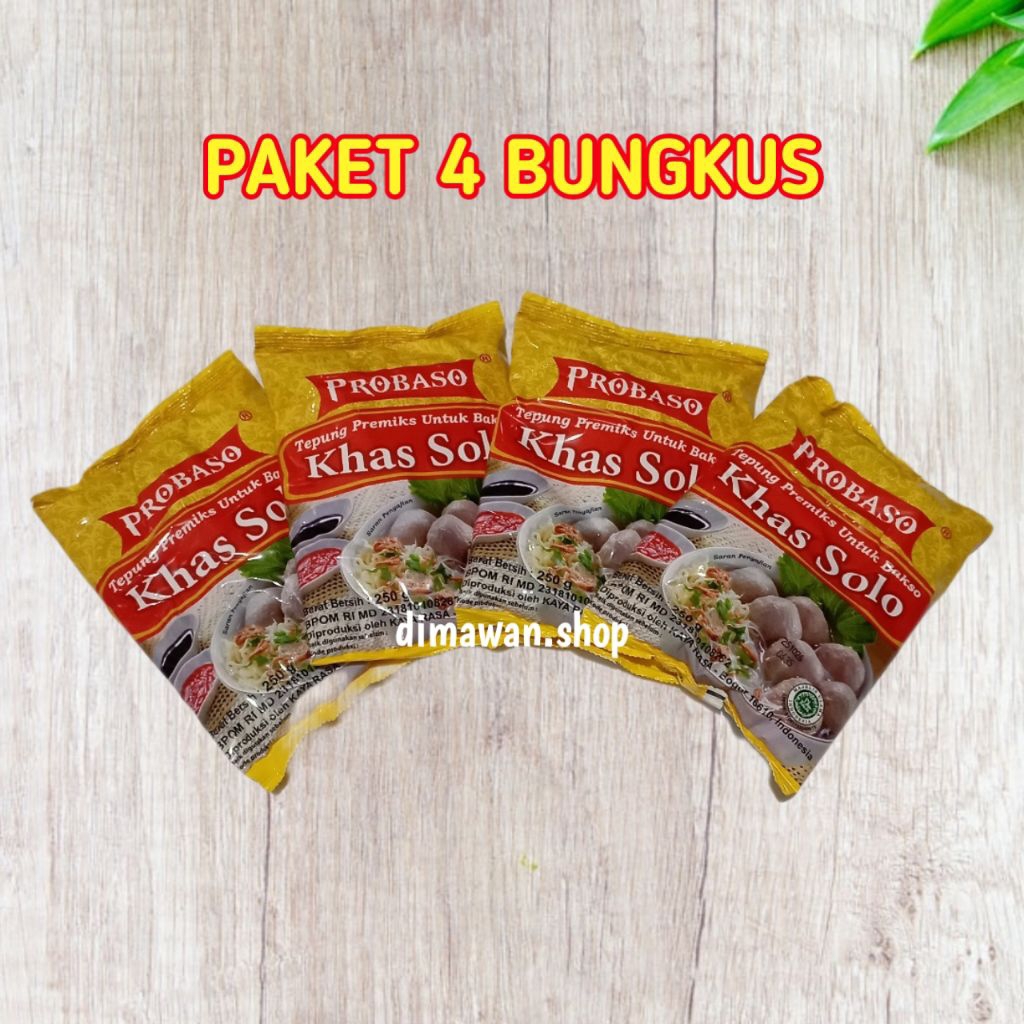 

PROBASO tepung adonan bakso khas solo 250 gram ( 4pcs )