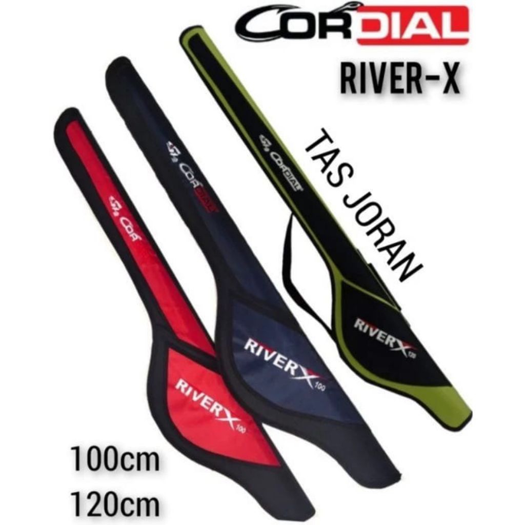 Tas CORDIAL RIVER X 100cm & 120cm | Bisa Masuk Joran + Ril | Rod bag | Tas pancing | Tas joran | Ala