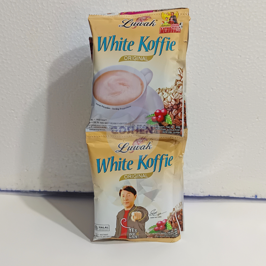 

LUWAK White Coffee Koffie Kopi Instan / Instant Coffee 20 gr Isi 10 Sachet per Renteng Renceng