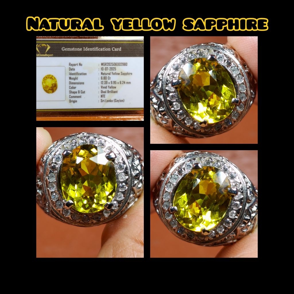 NATURAL PERMATA YELLOW SAPPHIRE CEYLON NTE