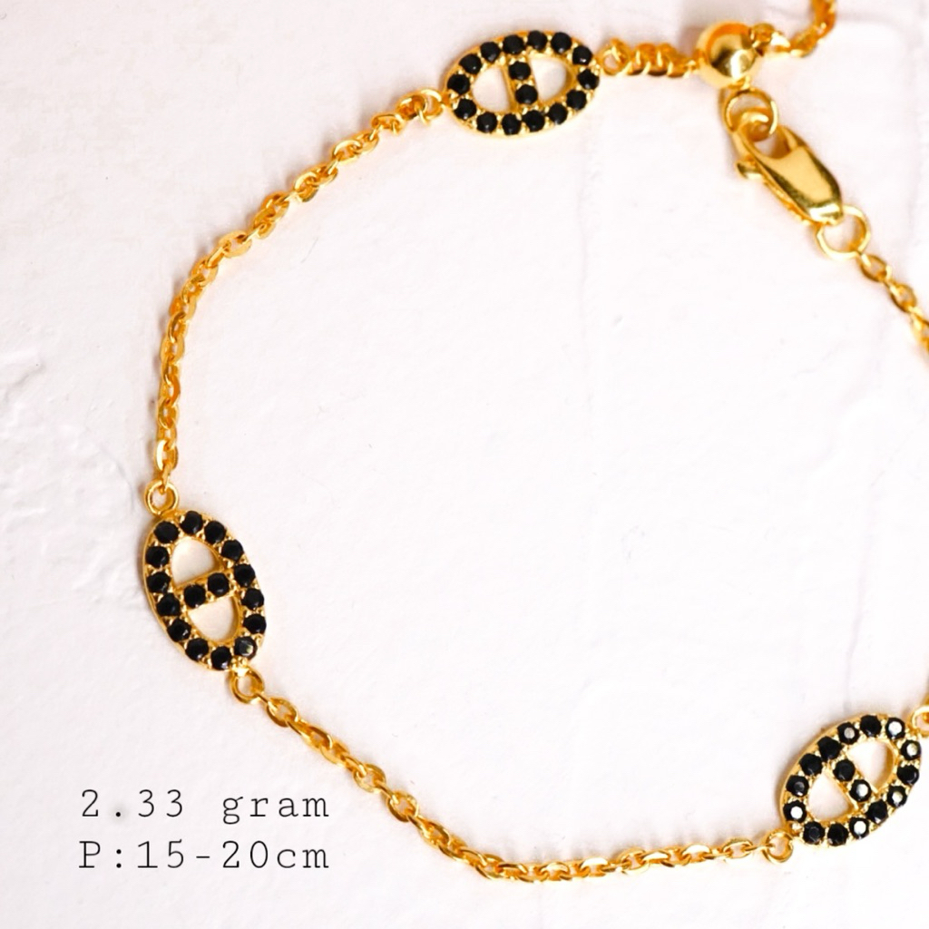 Gelang Emas Serut Gelang Emas Serut Fancy Bunga Bracelet Gelang Fancy Holo Emas Kadar 700