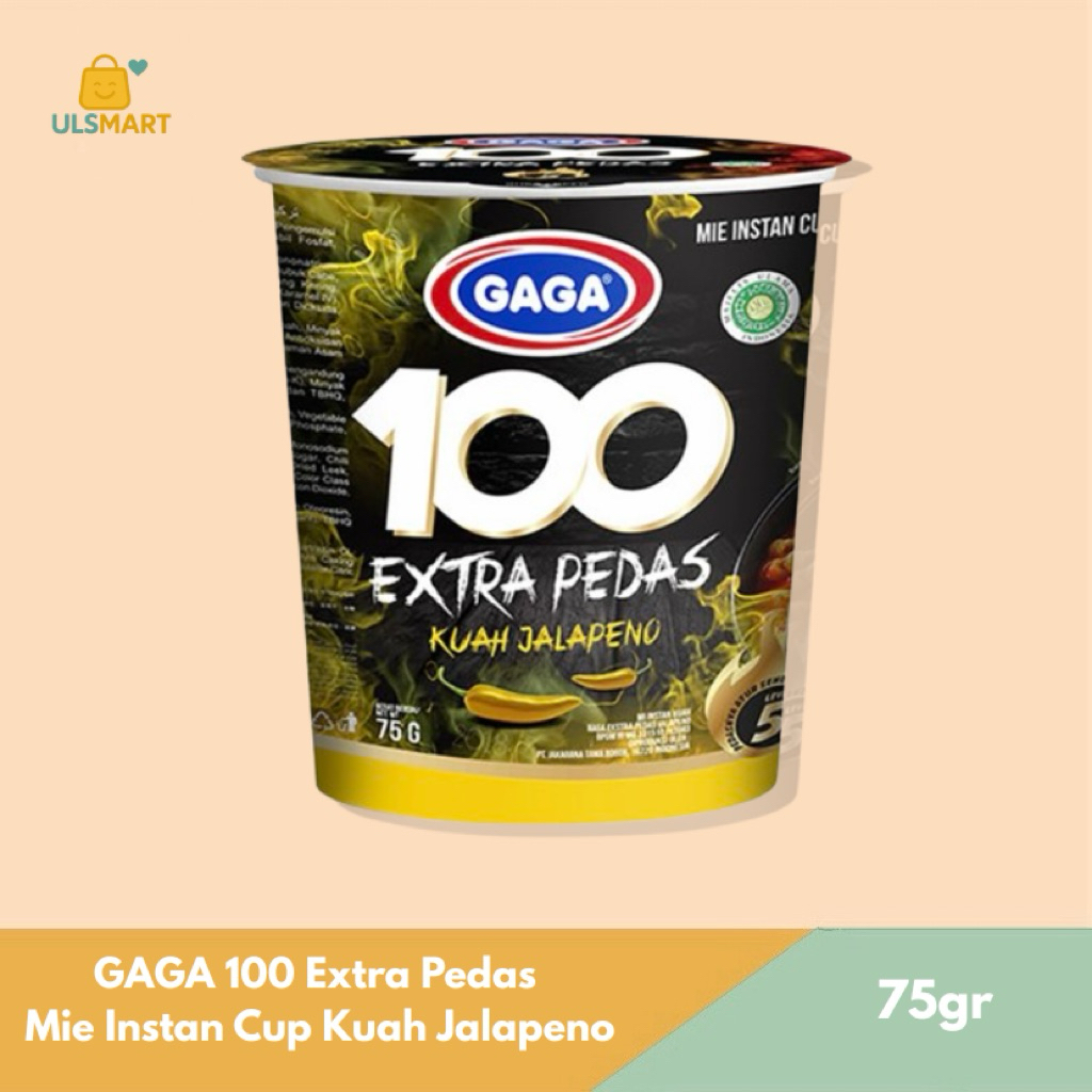 GAGA 100 Extra Pedas Mie Instan Cup Kuah Jalapeno 75 g