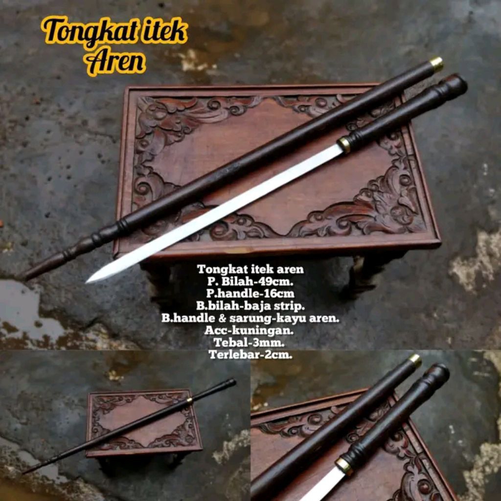 Tongkat bantu jalan itek isi pisau