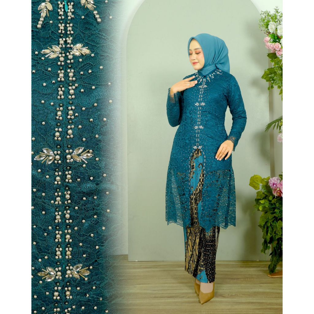 Kebaya Tunik Payet  Brokat Kebaya Modern Kebaya  Favorite Batik Couple tunik brukat busui kebaya bro