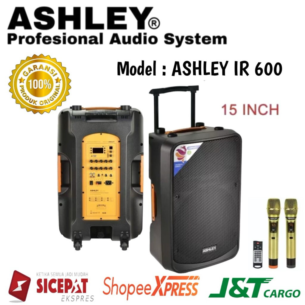 Speaker Portable Ashley Ir600 Original Speaker Ashley 15inch